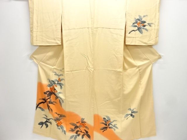 JAPANESE KIMONO / HOMONGI / EMBROIDERY / BRANCH FLOWER